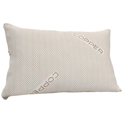 Copper Infused Unique Memory Foam Pillow for Skin Health Hypoallergenic Luxury Premium Fibre Filling for Superior Comfort and Support - Bobobiy