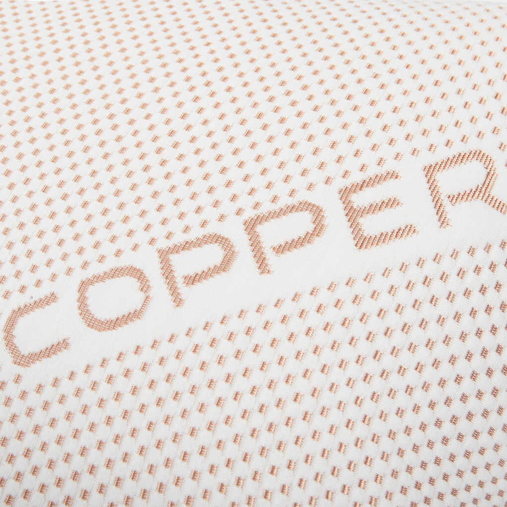 Copper Infused Unique Memory Foam Pillow for Skin Health Hypoallergenic Luxury Premium Fibre Filling for Superior Comfort and Support - Bobobiy