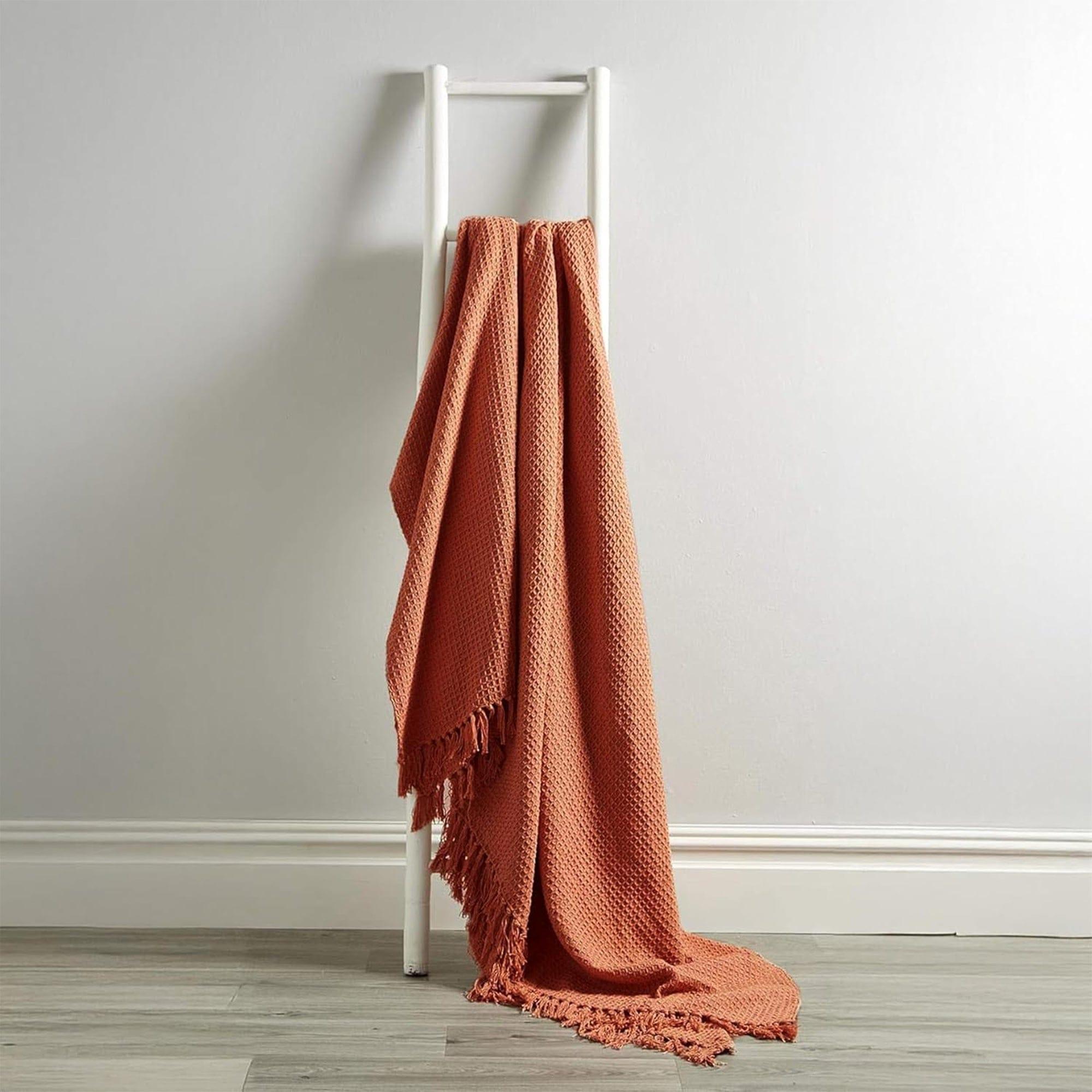 Marrakesh Eco-Friendly Super Soft Cotton Throws Lightweight Sustainable Recycled Cotton for Sofa Bed Chair Calming Colours By