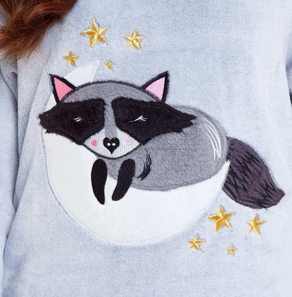 cuddly-raccoon-fleece-hooded-pyjama-set-for-women-and-girls-super-soft-sherpa-lined-nightwear-ideal-mother-daughter-gift-cosy-boutique-by-daisy-dreamer-pyjamas-1176513632 - Bobobiy