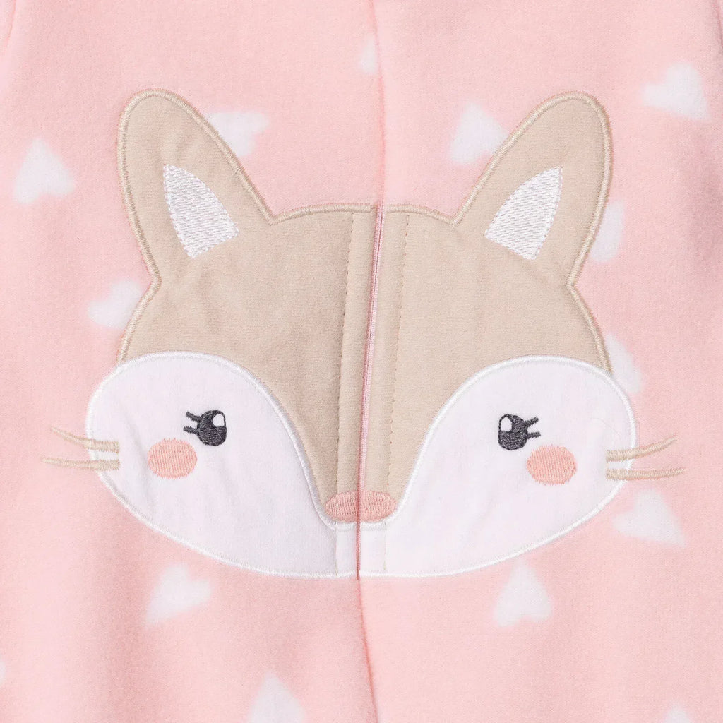 HelloBaby Newborn Polar Footed Jumpsuit - Pink Printed - Bobobiy