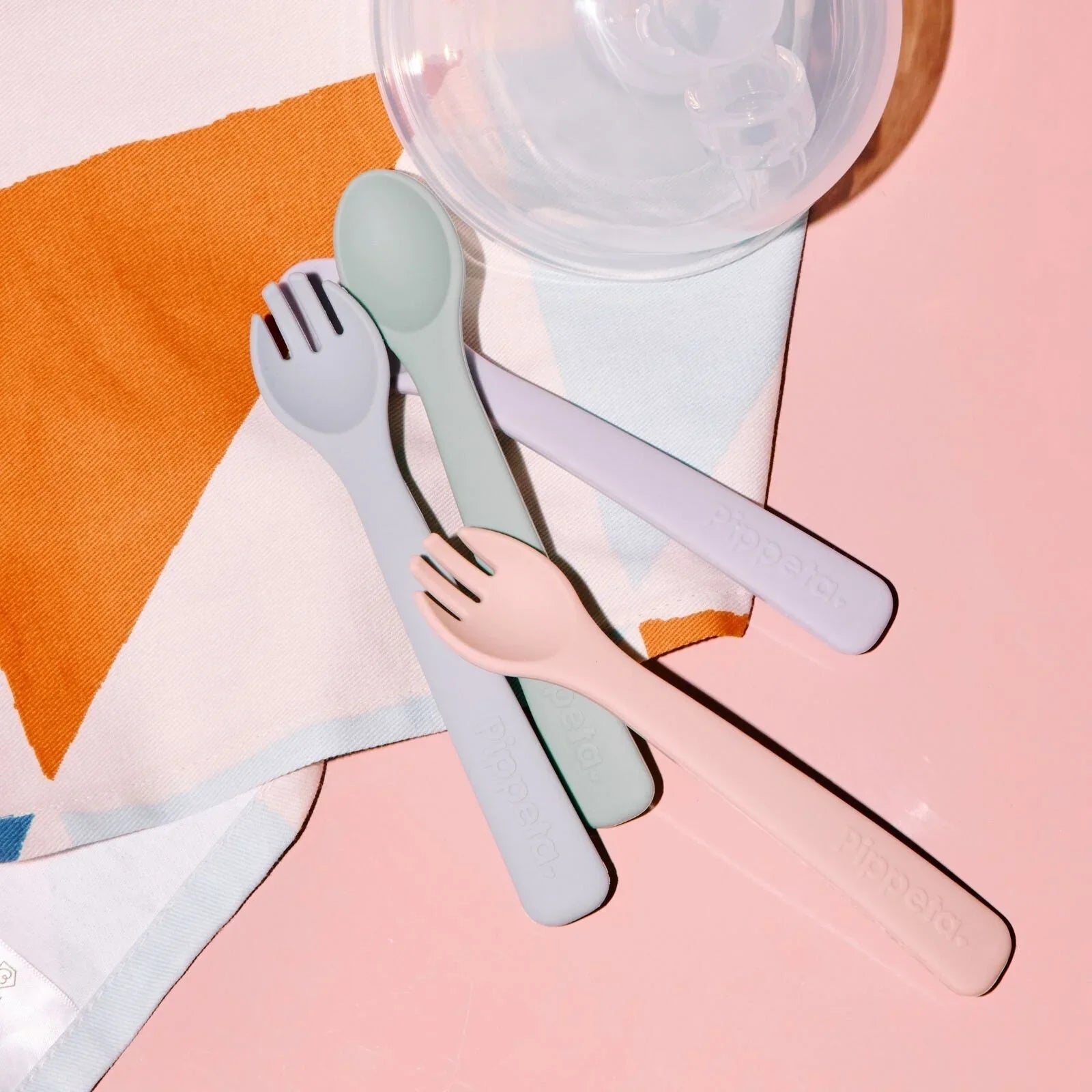 Pippeta Silicone Spoon & Fork - Sea Salt