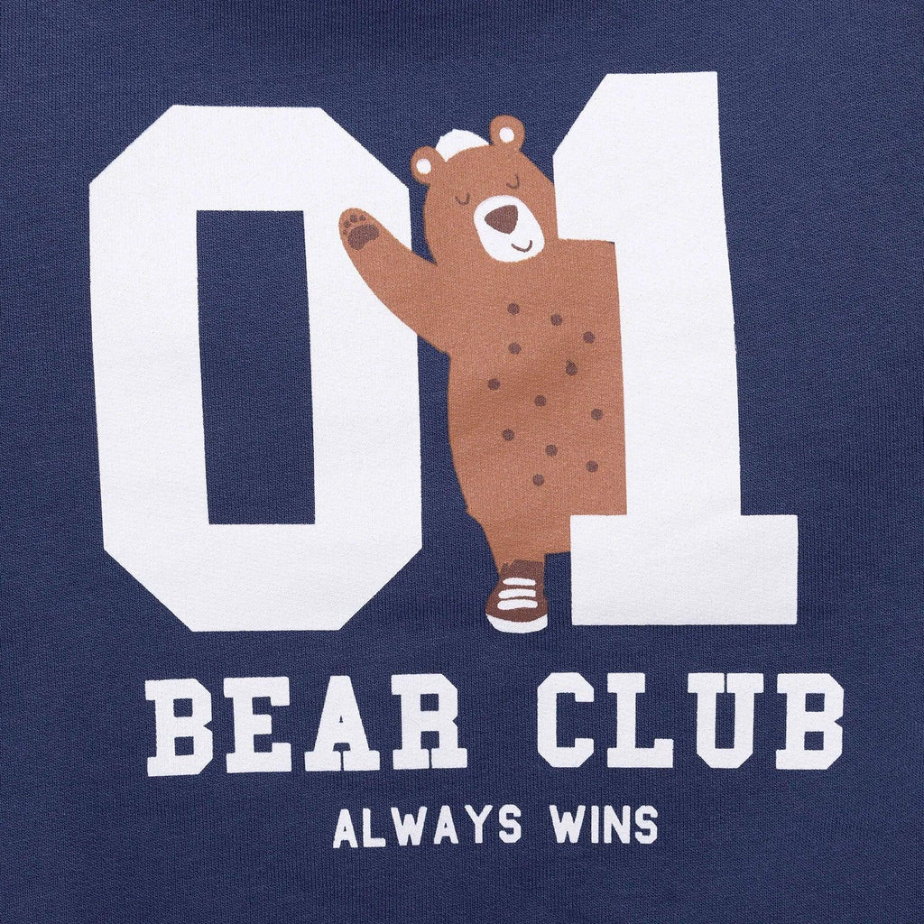 HelloBaby Basic Low Raised Lion Printed Sweatshirt - Navy Blue - Bobobiy