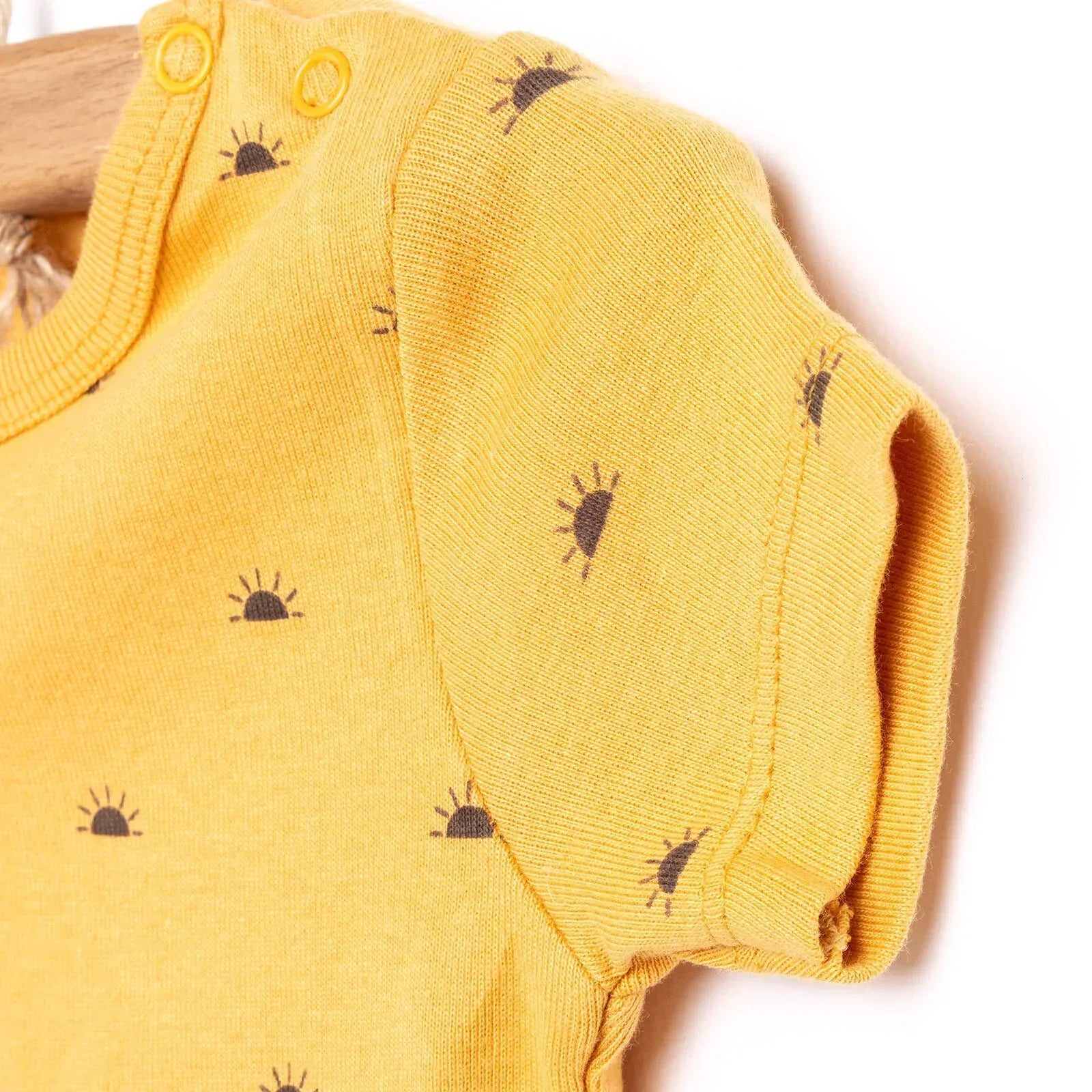 HelloBaby Baby Girl Short Sleeve Body - Mustard - Bobobiy