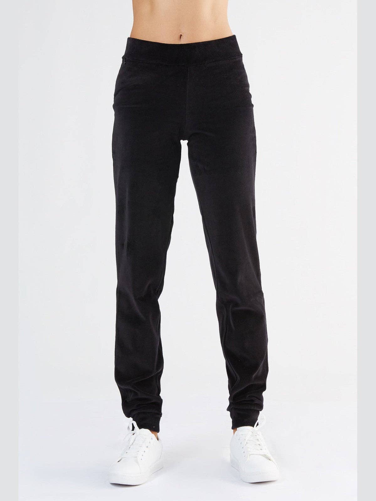 Organic Soft Fleece Cuffed Sweatpants: Womens