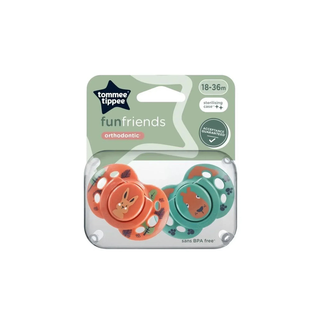 Tommee Tippee Fun Style Soother 18-36 months Pack of 2 Assorted - Bobobiy