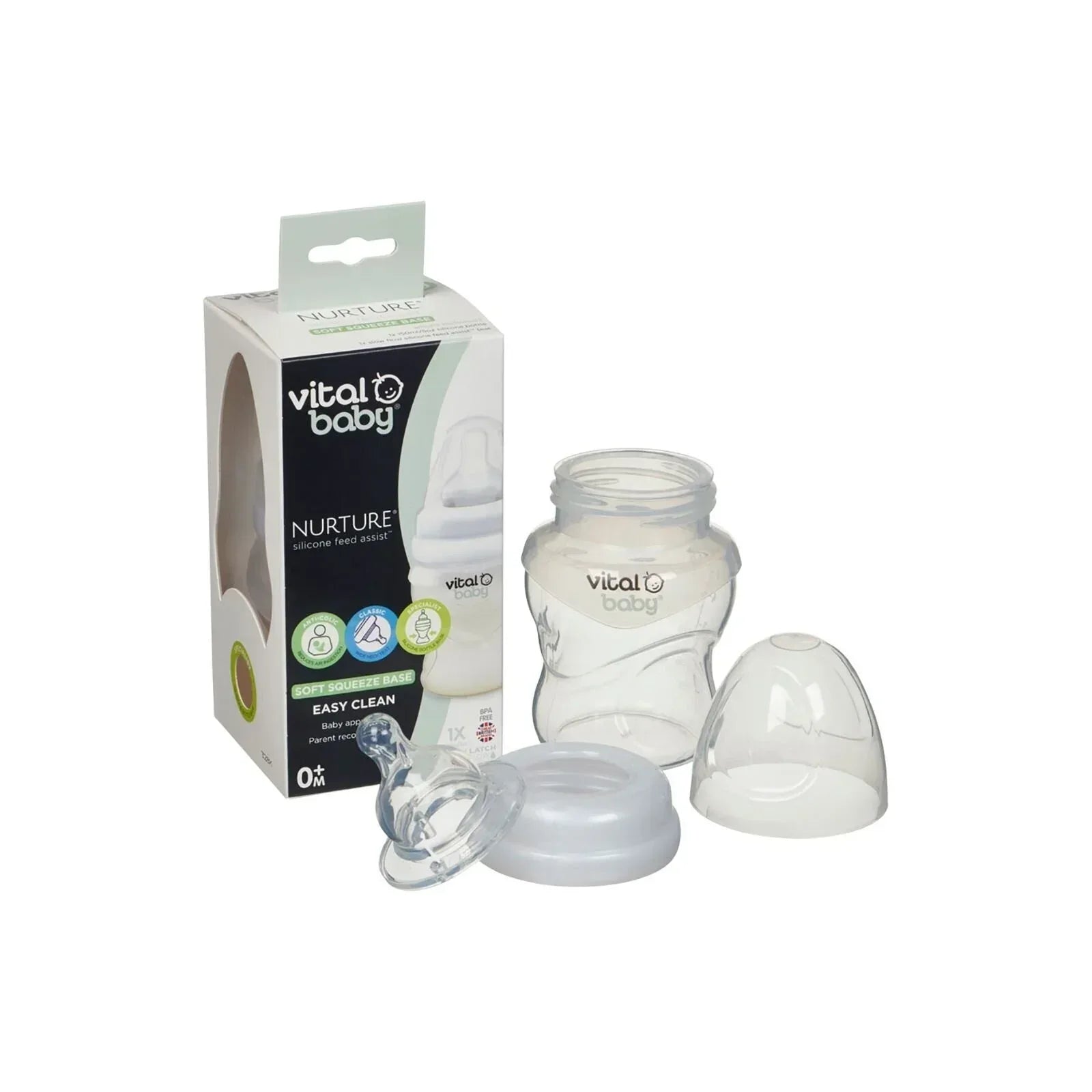 Vital Baby Nurture Silicone Feed Bottle 150ml - Bobobiy