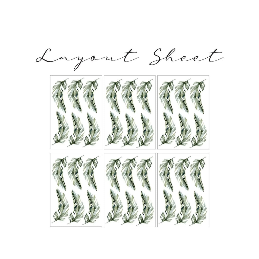 Live Vida Safari Leaves Wall Sticker A4