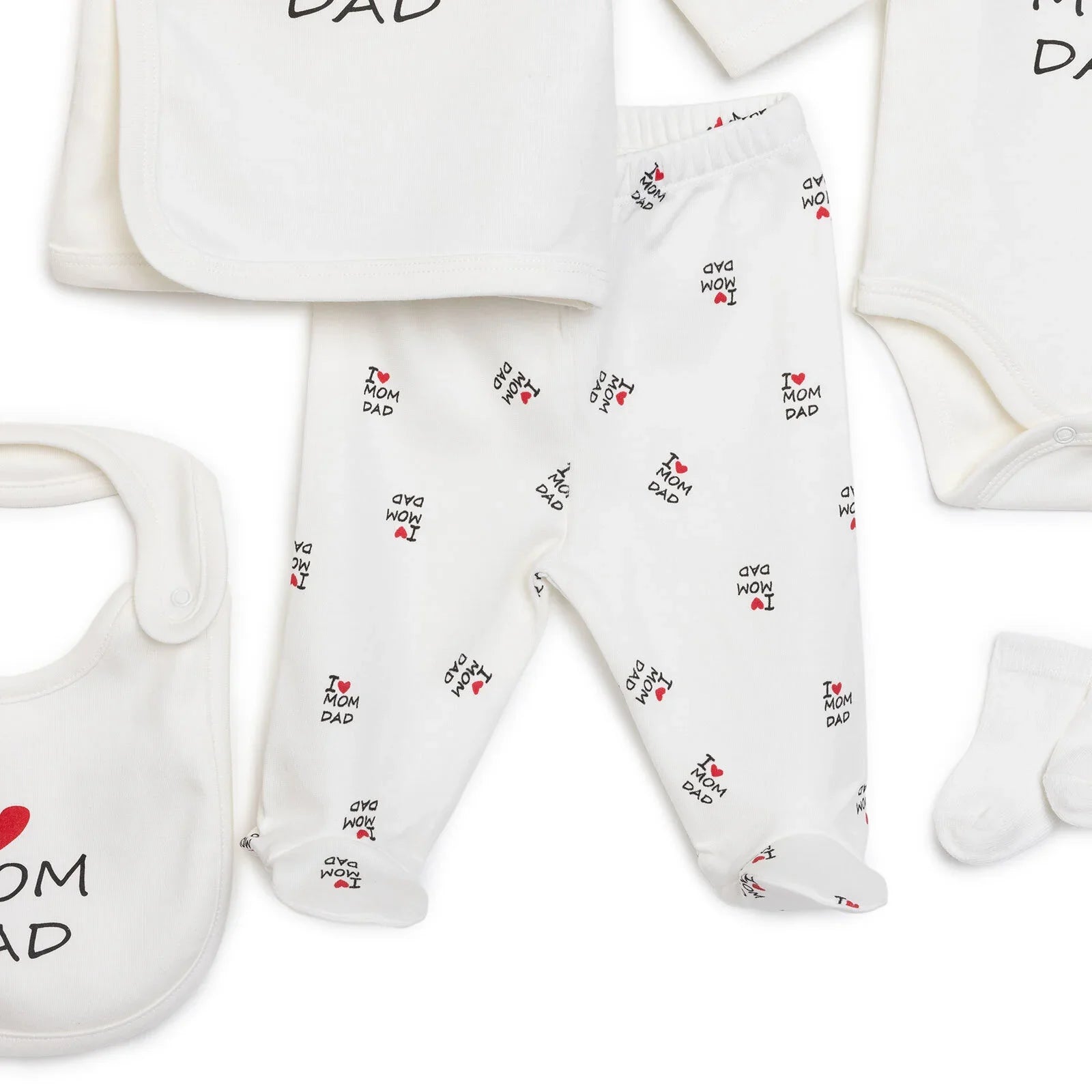 HelloBaby Newborn Hospital Starter Pack 10 pcs - Ecru