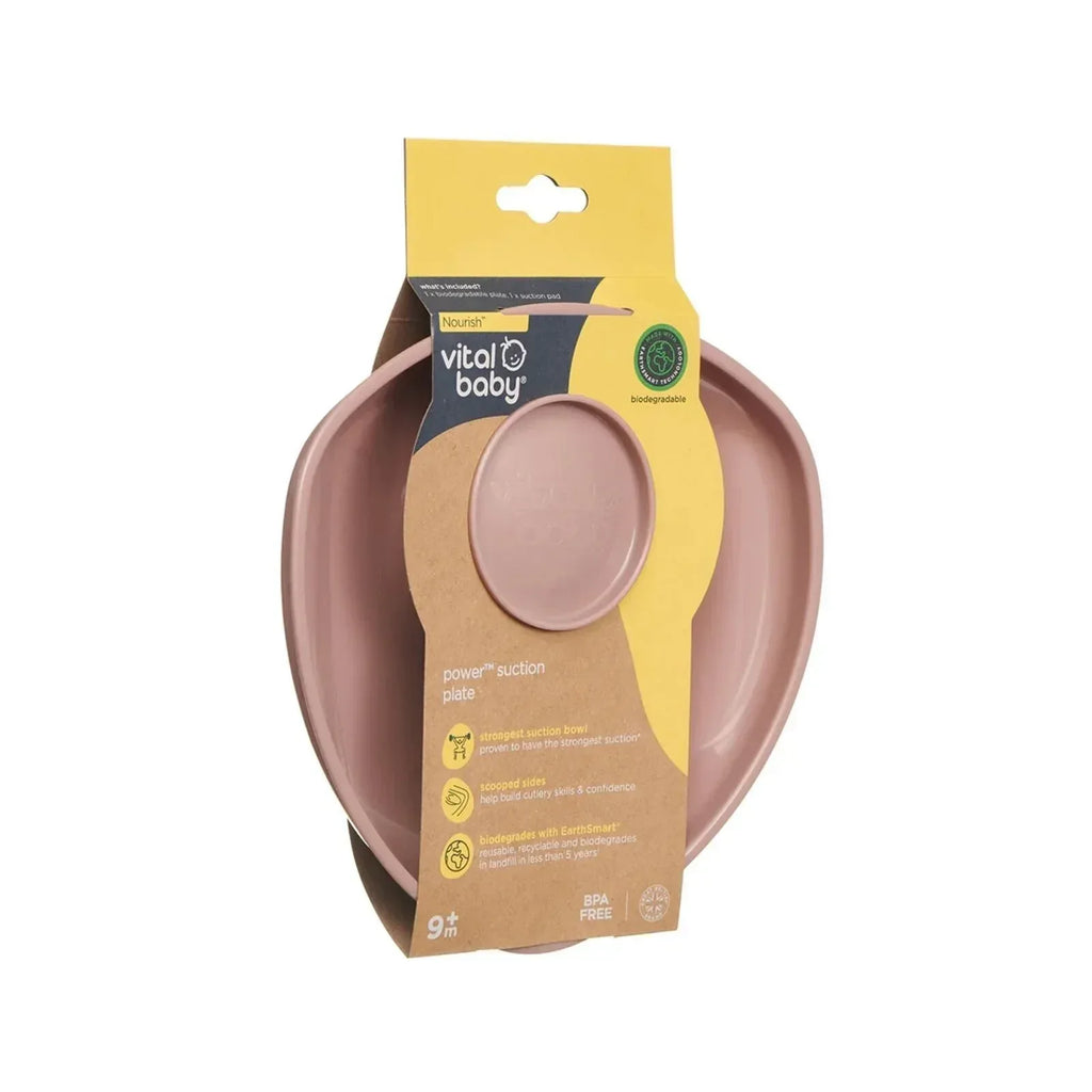 Vital Baby Nourish Power Suction Plate - Natural Berry - Bobobiy