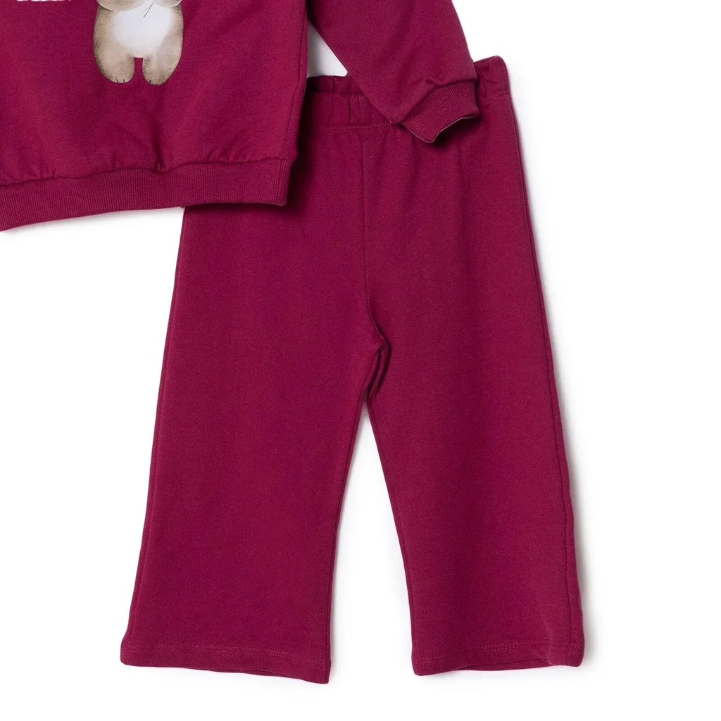 HelloBaby Jogging Set - Maroon - Bobobiy