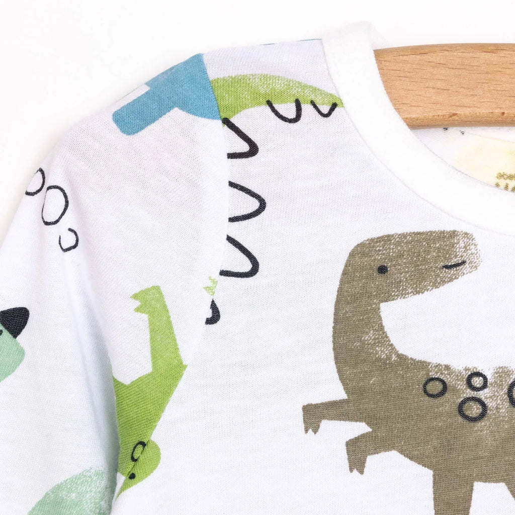 HelloBaby Baby Boy Long Sleeve Pyjamas Set - White - Bobobiy