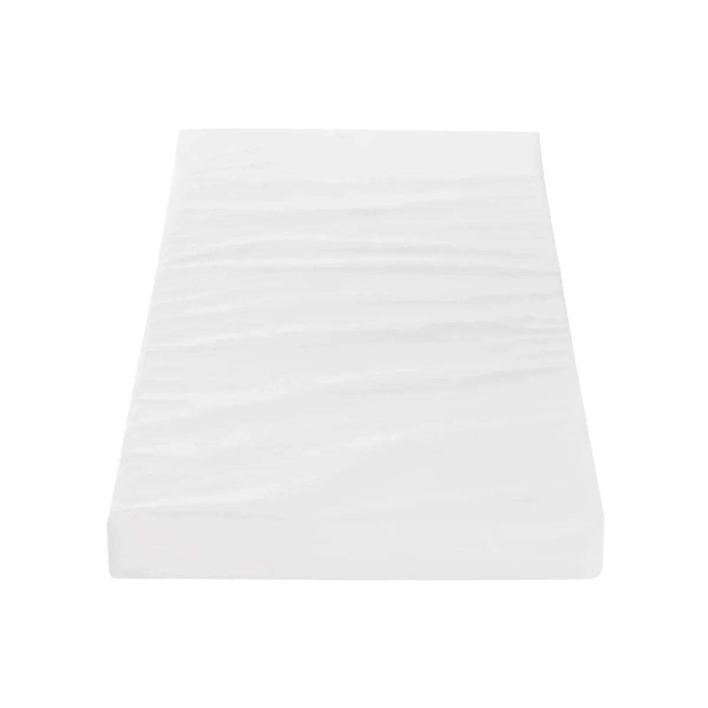 Cot bed mattress, white, smooth quilted surface, 70x140cm