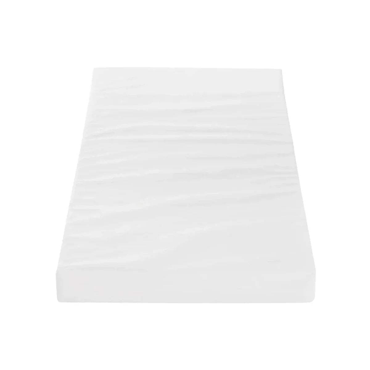 Cot bed mattress, white, smooth quilted surface, 70x140cm