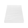 60x120 cm cot mattress, white fabric top with stitched edges