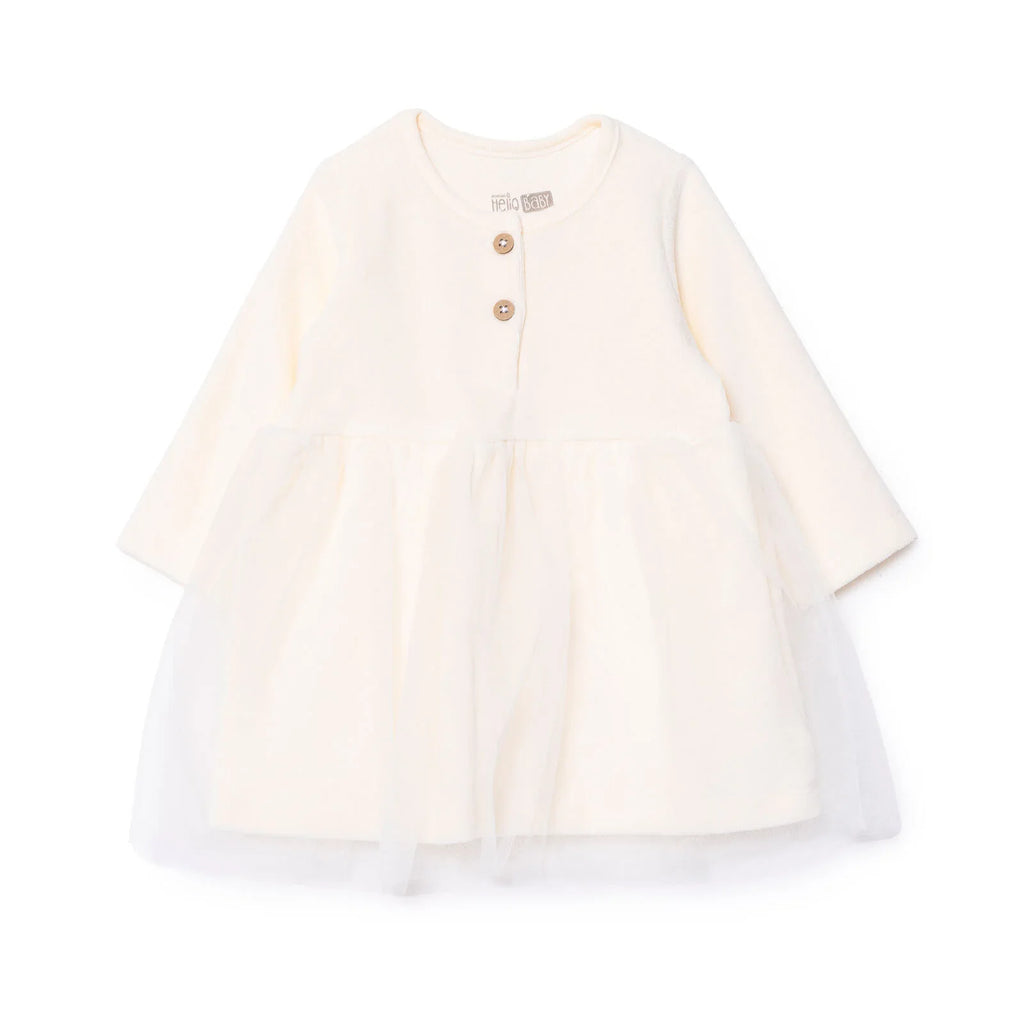 HelloBaby Newborn Dress - Ecru
