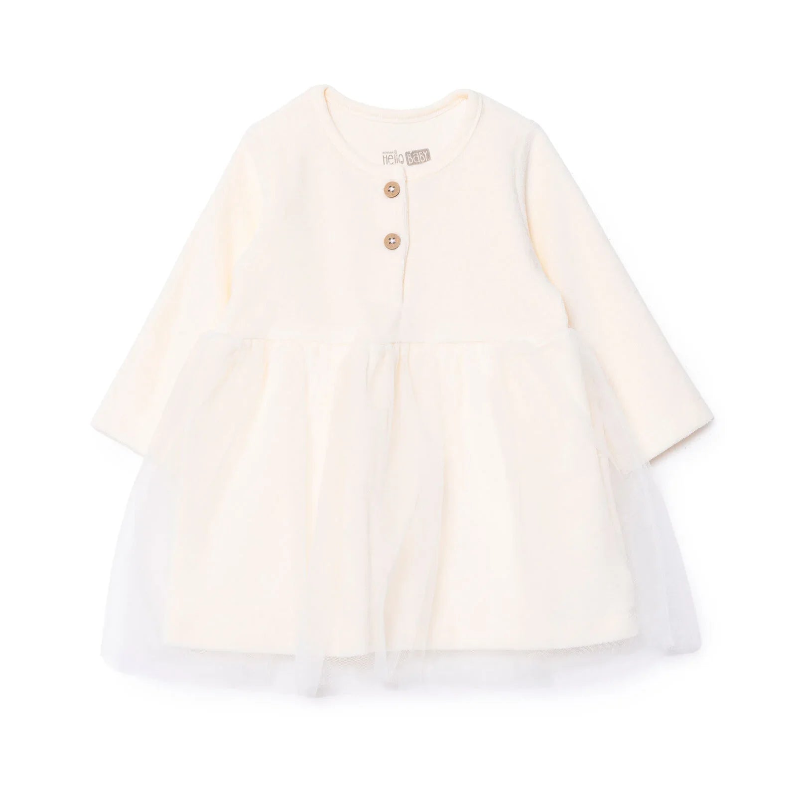 HelloBaby Newborn Dress - Ecru