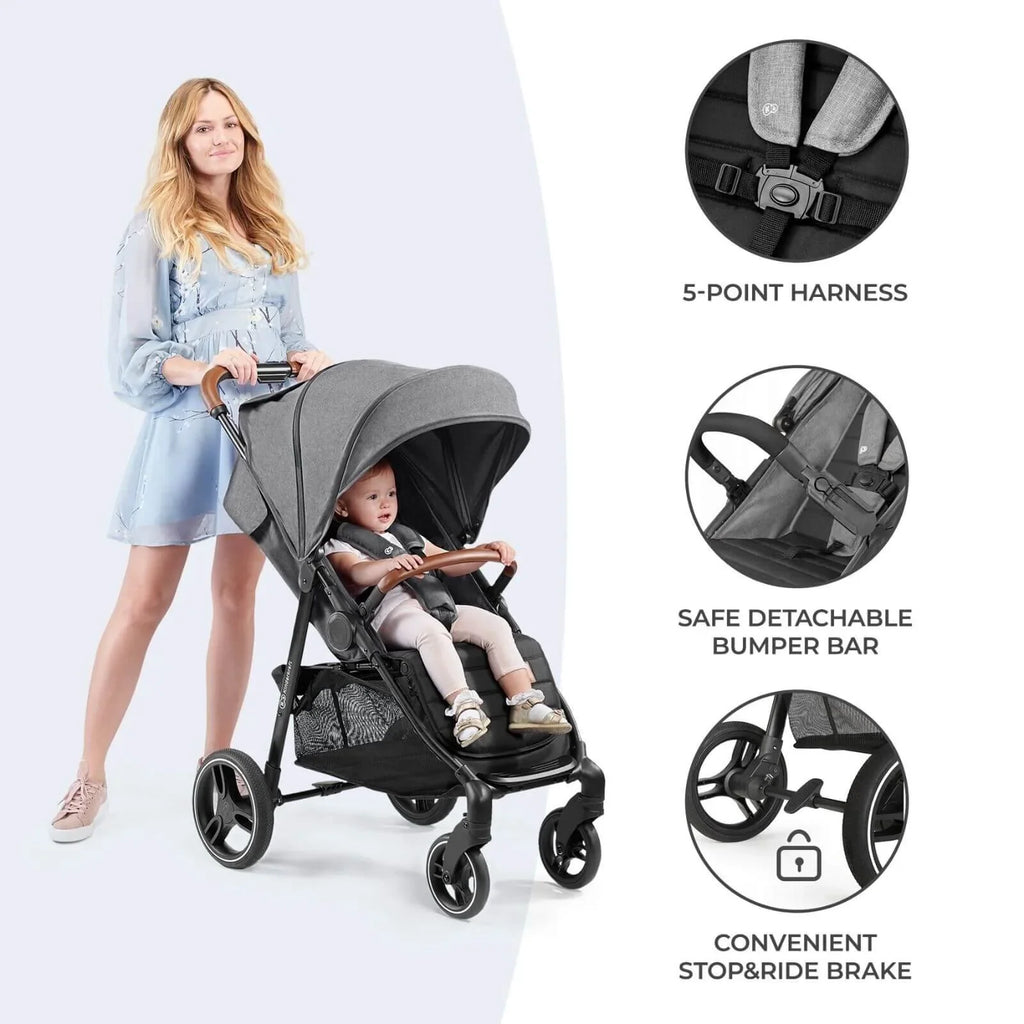 Kinderkraft Grande Plus Baby Stroller - Grey
