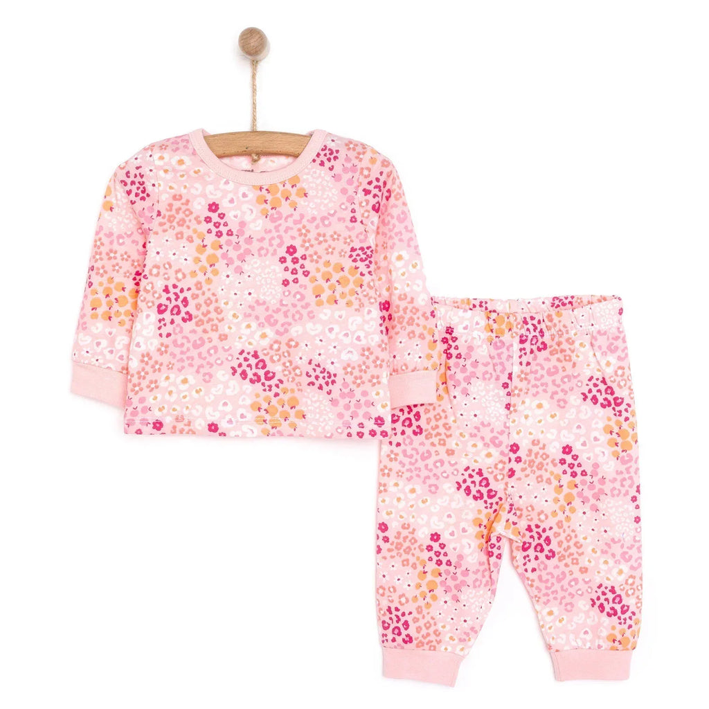 HelloBaby Baby Girl Long Sleeve Pyjamas Set - Dark Pink - Bobobiy