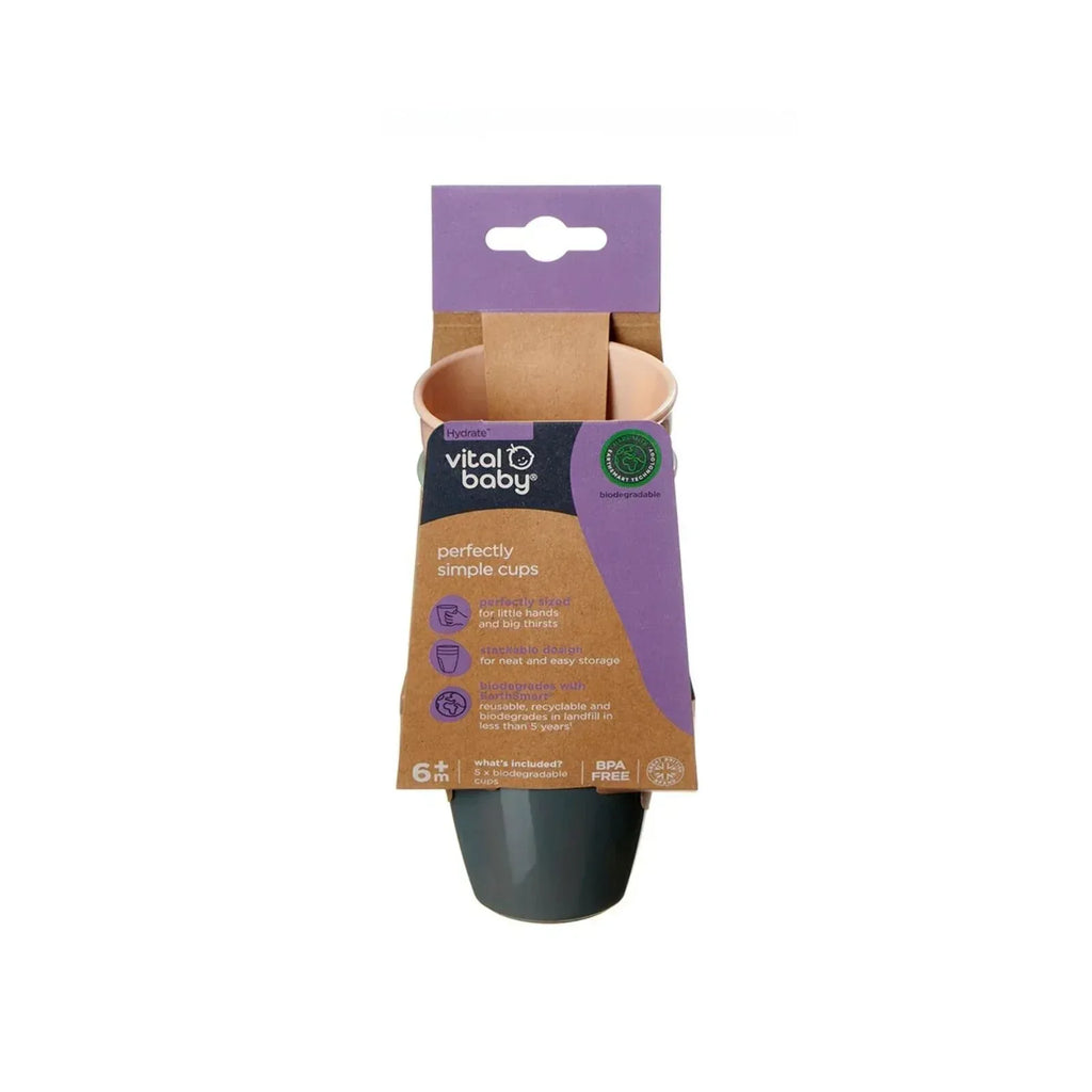 Vital Baby Nourish Perfectly Simple Cups Pack of 5 - Bobobiy