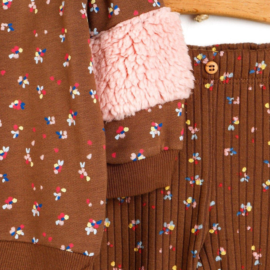 Tuffy Sweatshirt-Leggings - Light Brown - Bobobiy