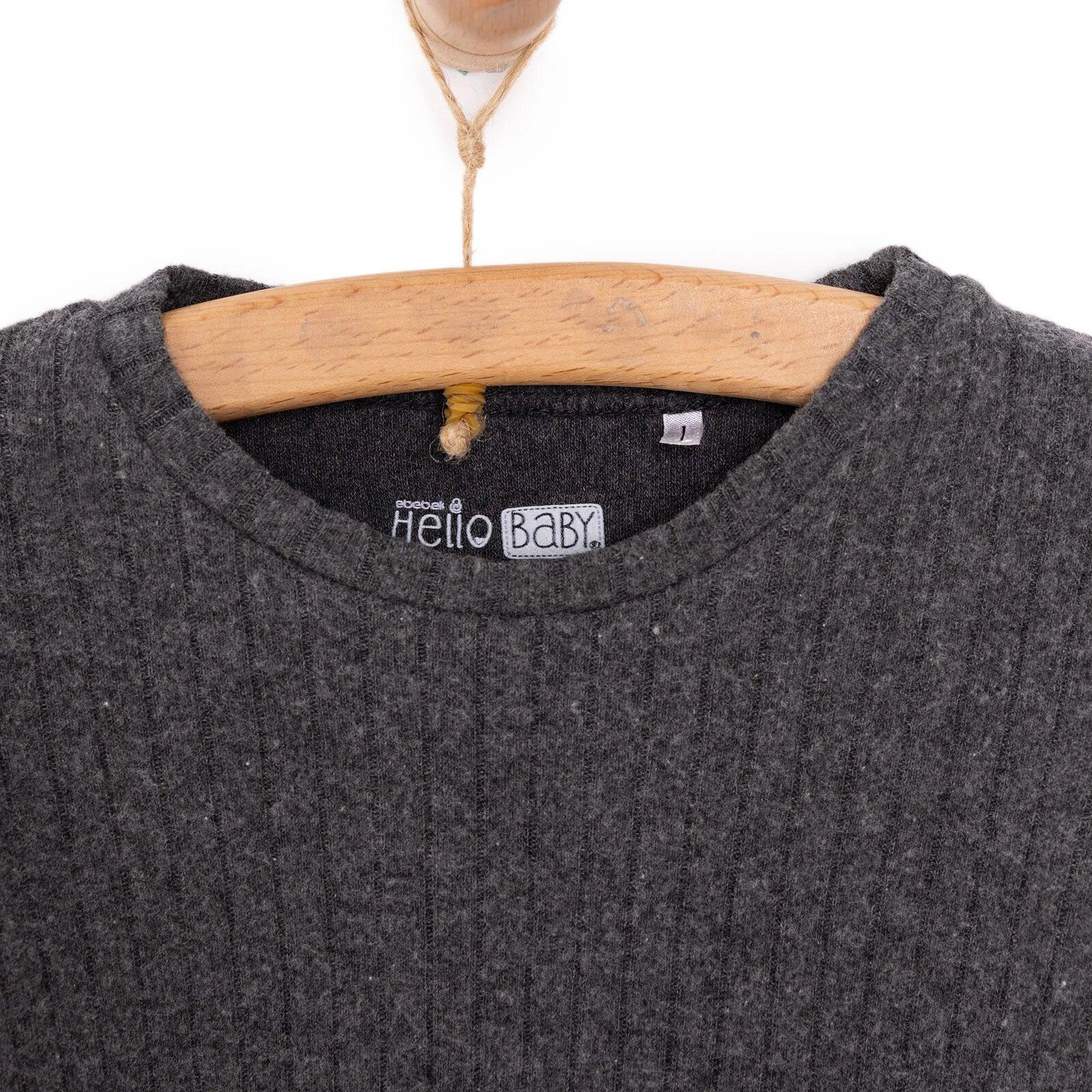 HelloBaby Baby Boy Long Sleeve Pyjamas Set - Dark Grey - Bobobiy