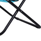 Blue-and-black folding metal base legs with protective end caps