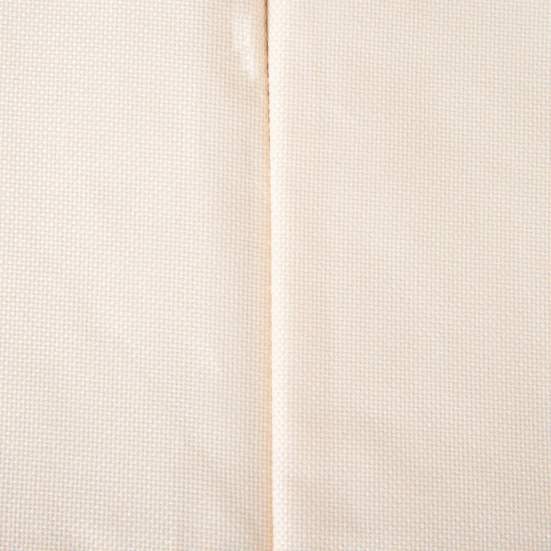 Beige woven fabric texture of outdoor furniture cover with fine grid pattern.
