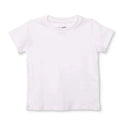 Boys white T-shirt with short sleeves and crew neck