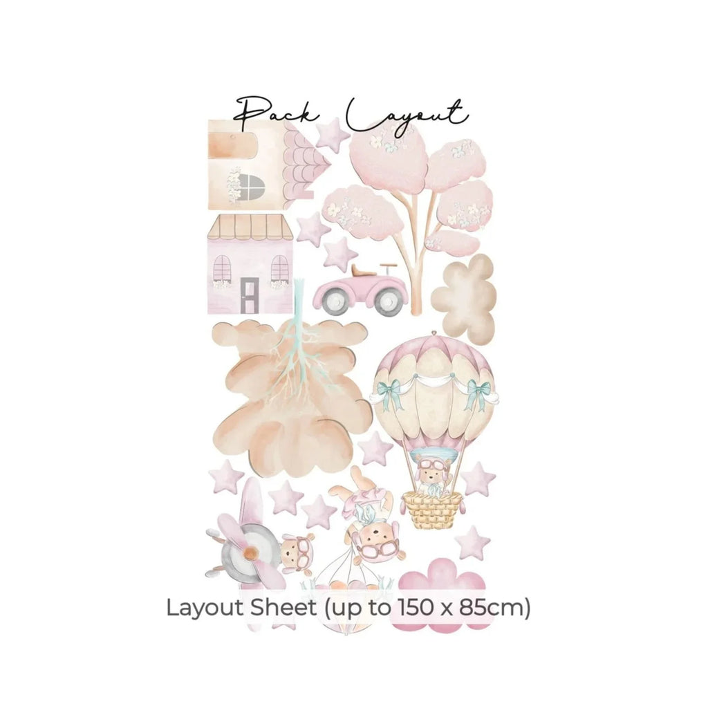 Live Vida Tilly Bear Adventures Large Wall Stickers