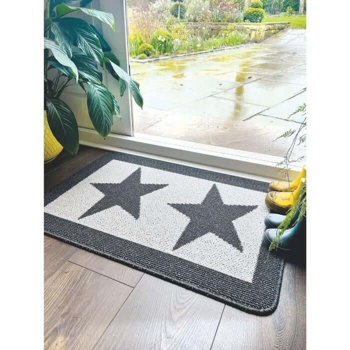 Washable Mat and Runner Star Design