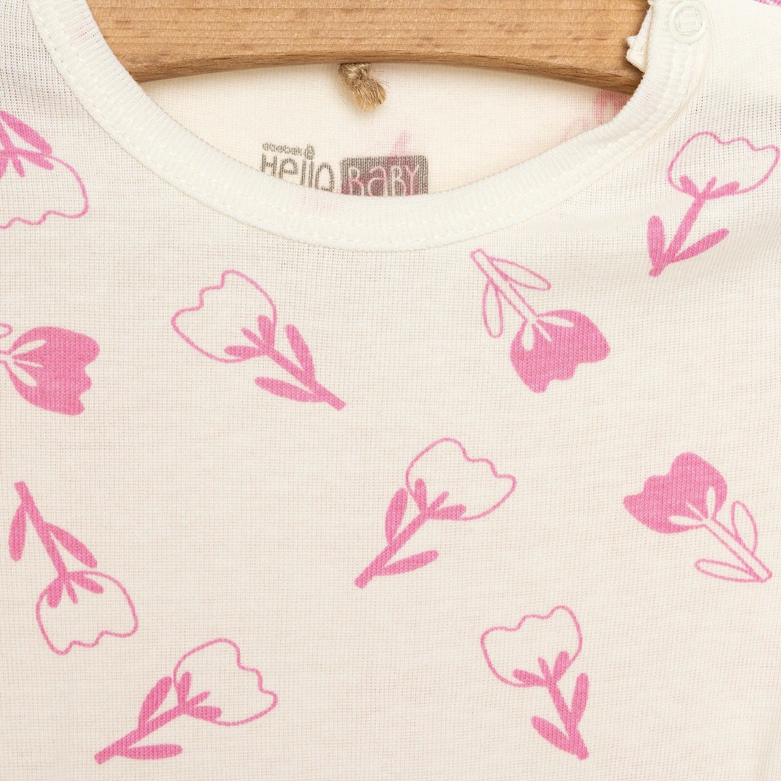 HelloBaby Baby Girl Long Sleeve Bodysuit 2pcs - Pink