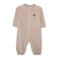 HelloBaby Newborn Velvet Footless Jumpsuit - Beige