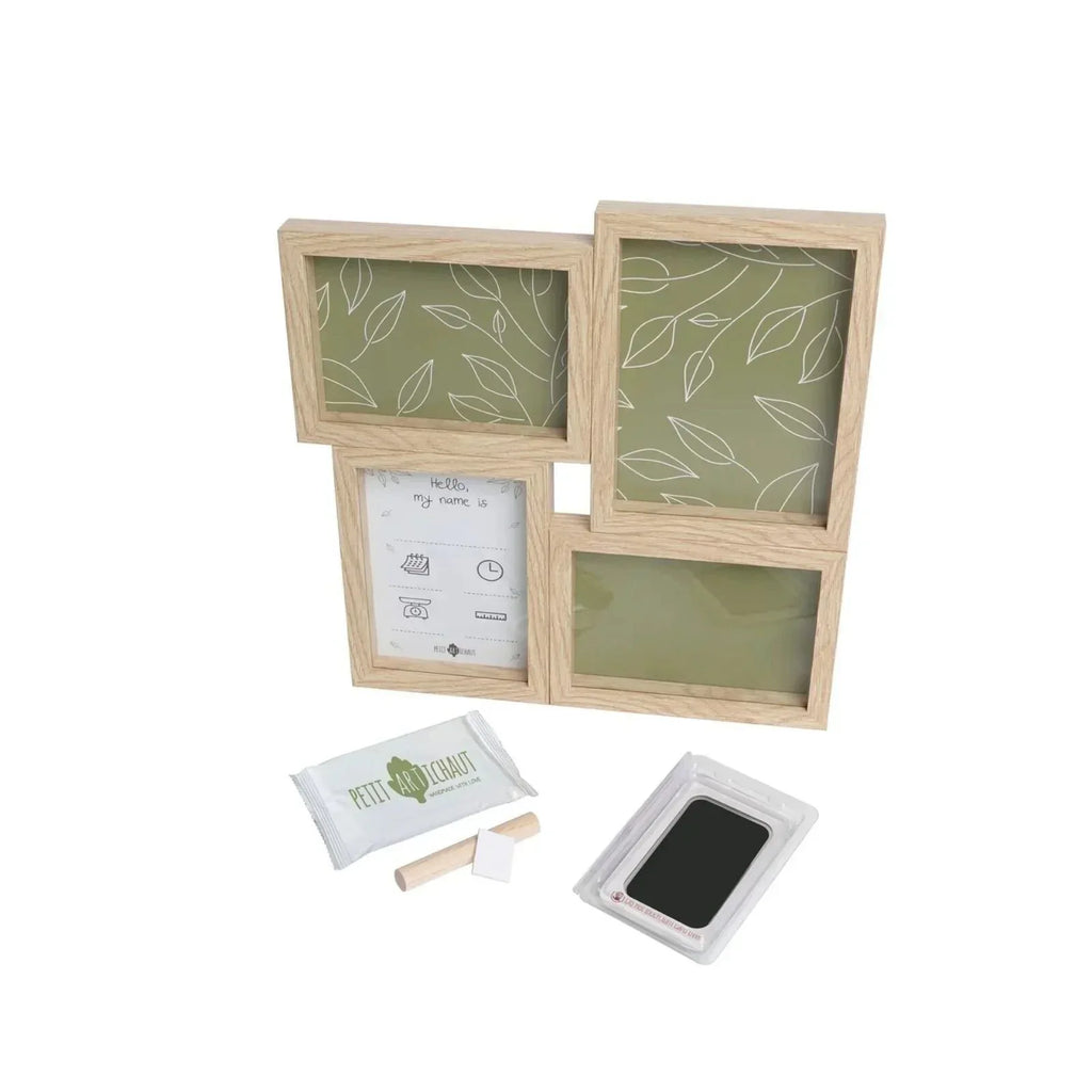Petit Artichaut Puzzle Frame with Hand & Foot Imprints - Olive Tree - Bobobiy