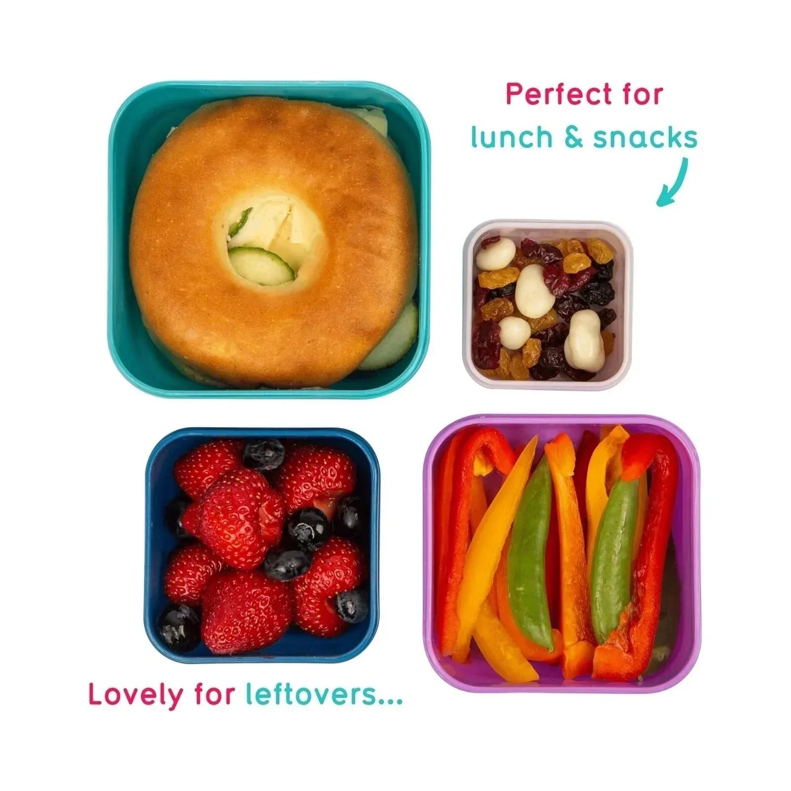 TUM TUM Nesting Snack Pots Pack of 4 - Felicity Fox - Bobobiy