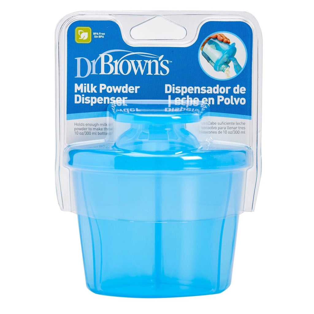 Dr. Brown's blue milk powder dispenser in retail packaging