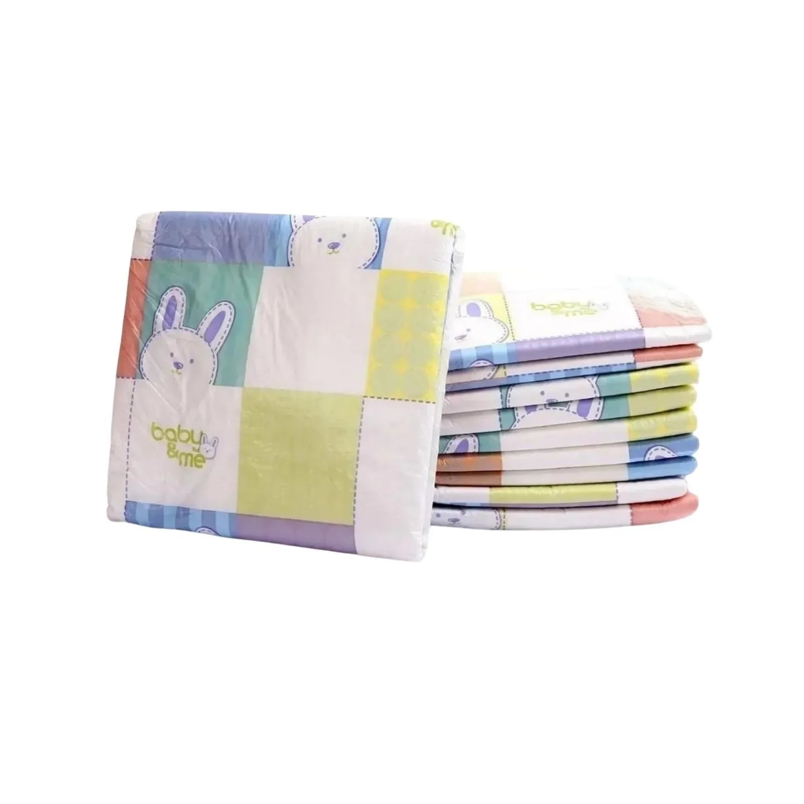 baby me Fluffy Baby Nappy Changing Mats 60x60cm - 40 pcs