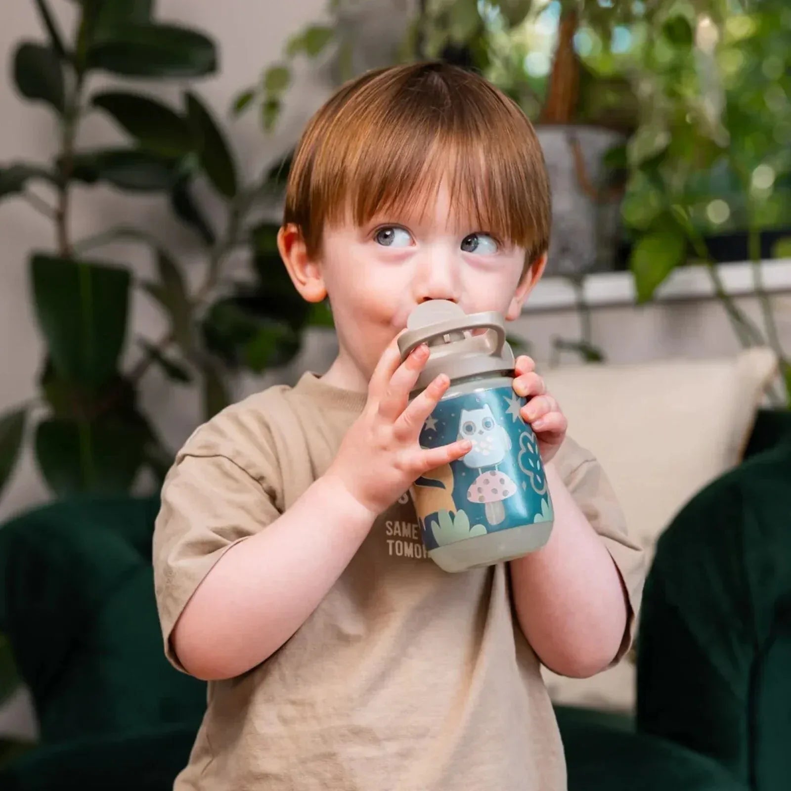 Vital Baby Hydrate Sippy Straw Cup 350ml - Woodland Glow - Bobobiy