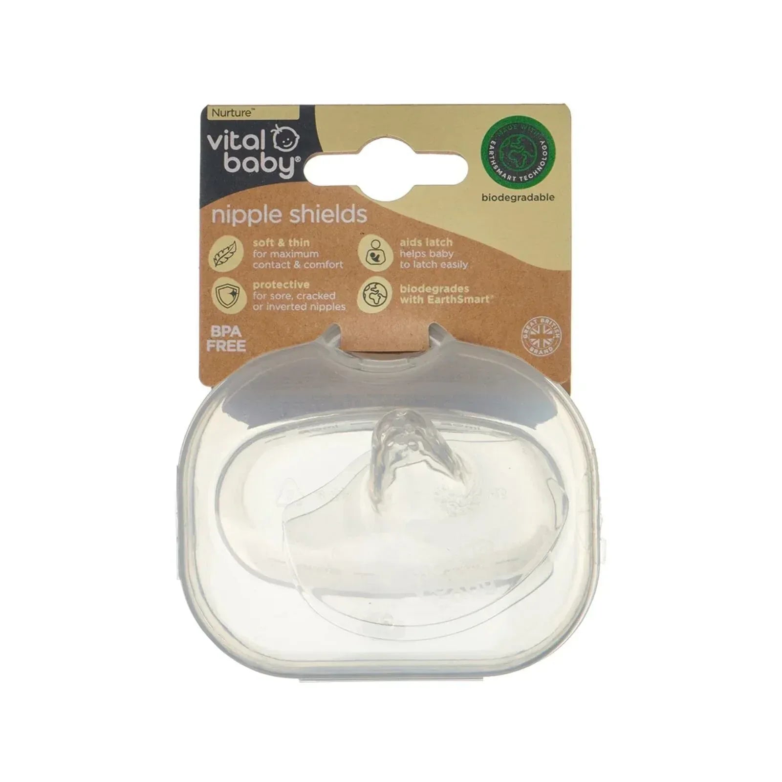 Vital Baby Nurture Protect & Care Nipple Shields 2 pcs - Bobobiy