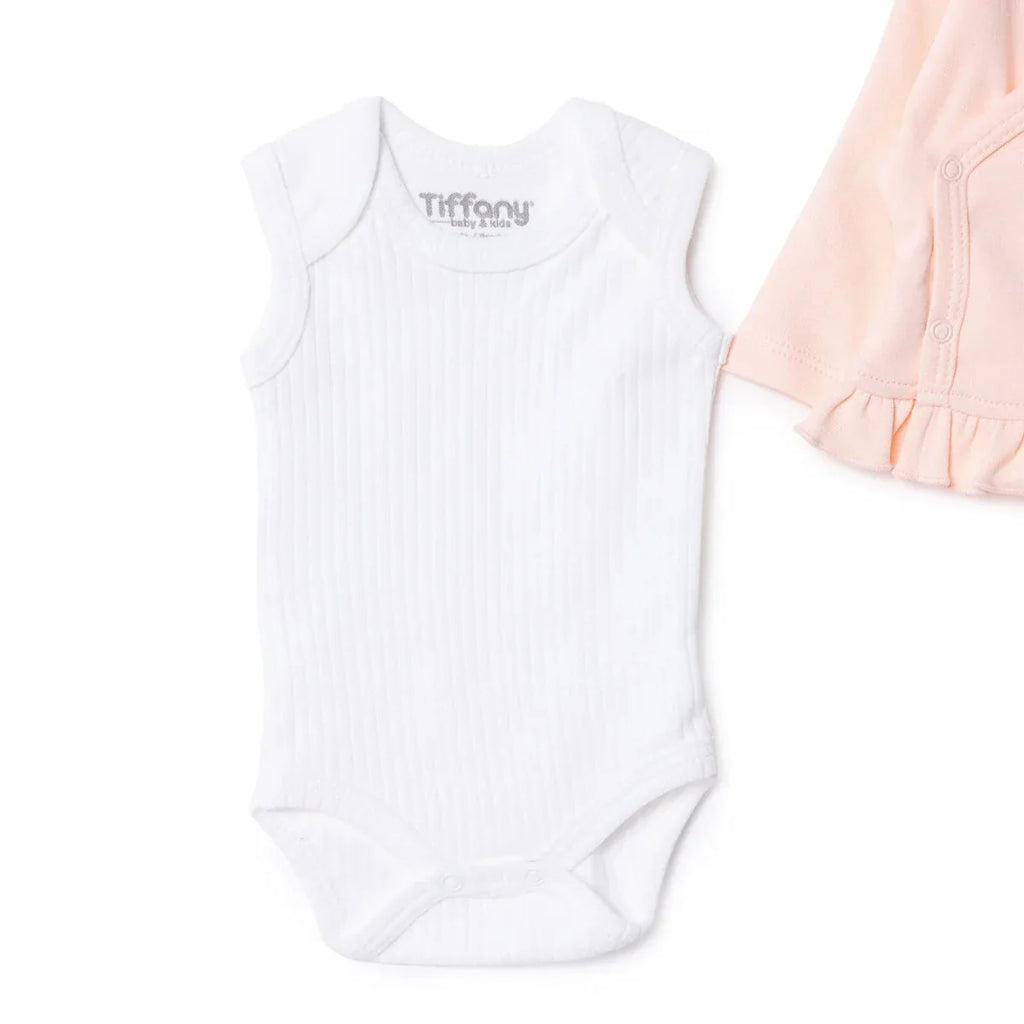 Tiffany 100% Cotton Tiny Baby Set - Ecru