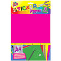 Kid's Pack of 8 A4 Sticker Paper Sheets in Bright & Metallic Colours
