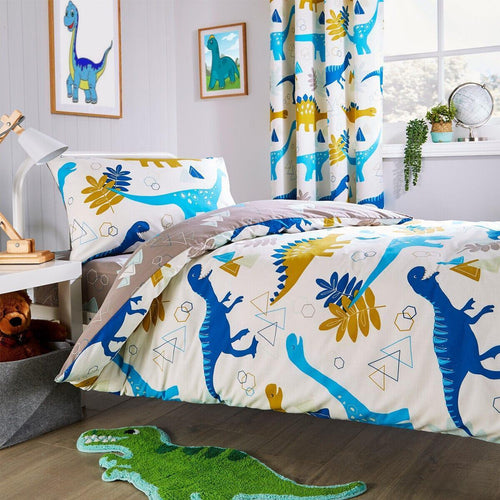 dinosaur-kids-bedding-set-soft-cotton-blend-duvet-cover-with-pillowcases-optional-curtains-for-boys-and-girls-single-and-double-sizes-by-olivia-rocco-single-duvet-set-duvet-cover-7156 - Bobobiy