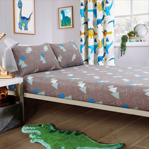 dinosaur-kids-bedding-set-soft-cotton-blend-duvet-cover-with-pillowcases-optional-curtains-for-boys-and-girls-single-and-double-sizes-by-olivia-rocco-single-sheet-set-duvet-cover-7156 - Bobobiy
