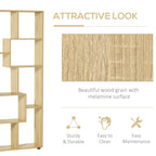 Natural wood-grain melamine surface on a light 8-cube bookcase