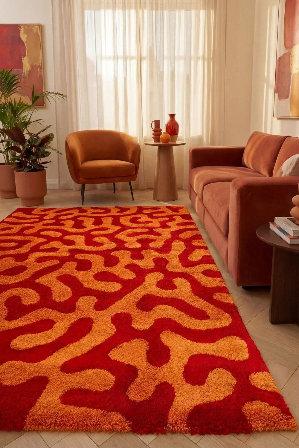 doodle_red_orange_living - Bobobiy