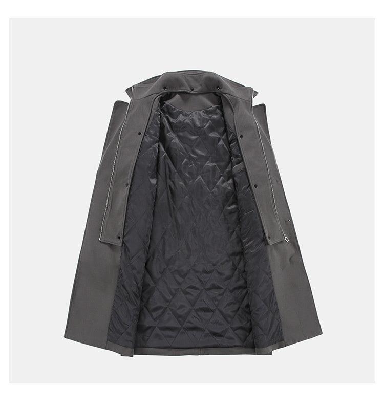 Double Breasted Men's Over the Knee Trench Coat