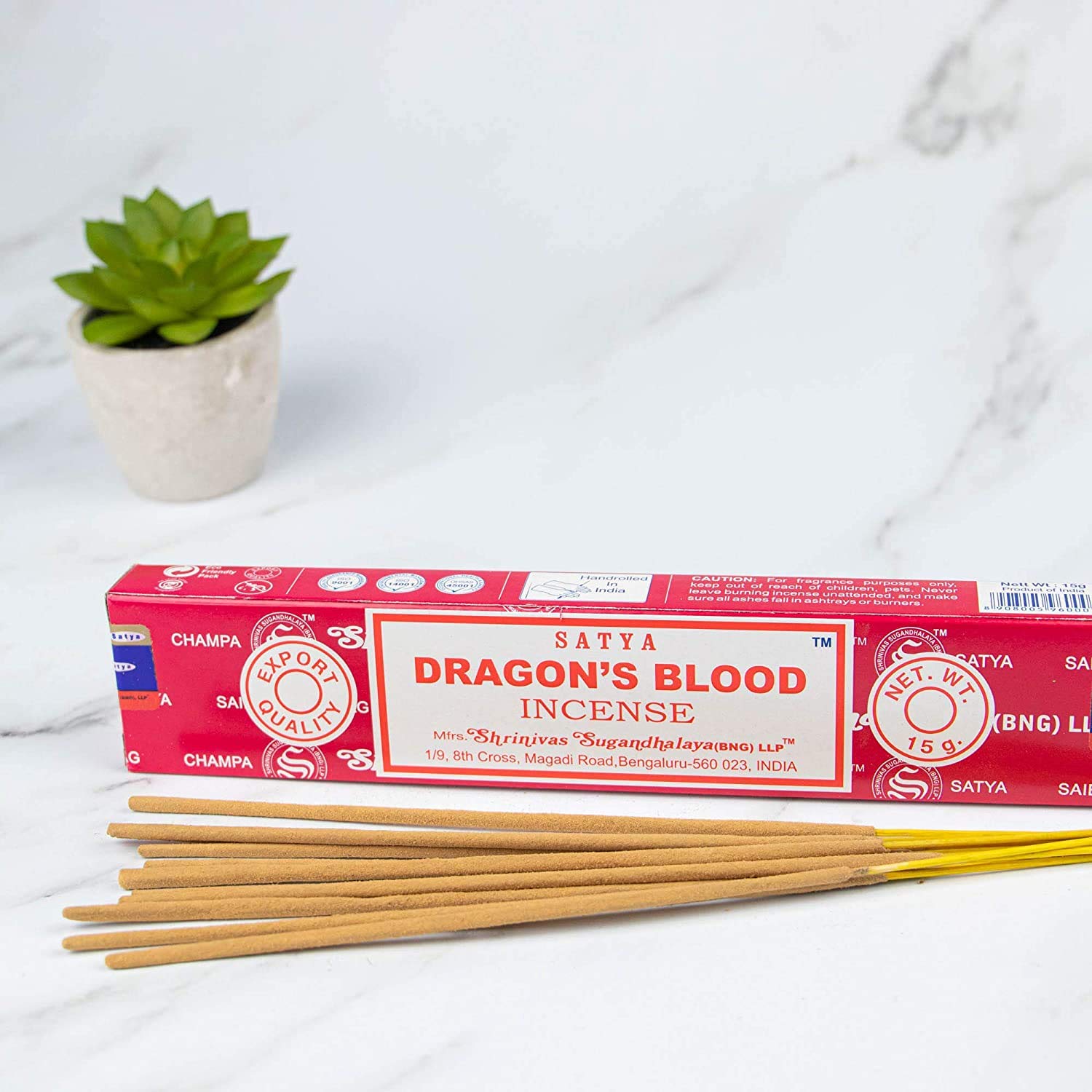 Set of 12 Packets of Dragon's Blood Incense Sticks by Satya