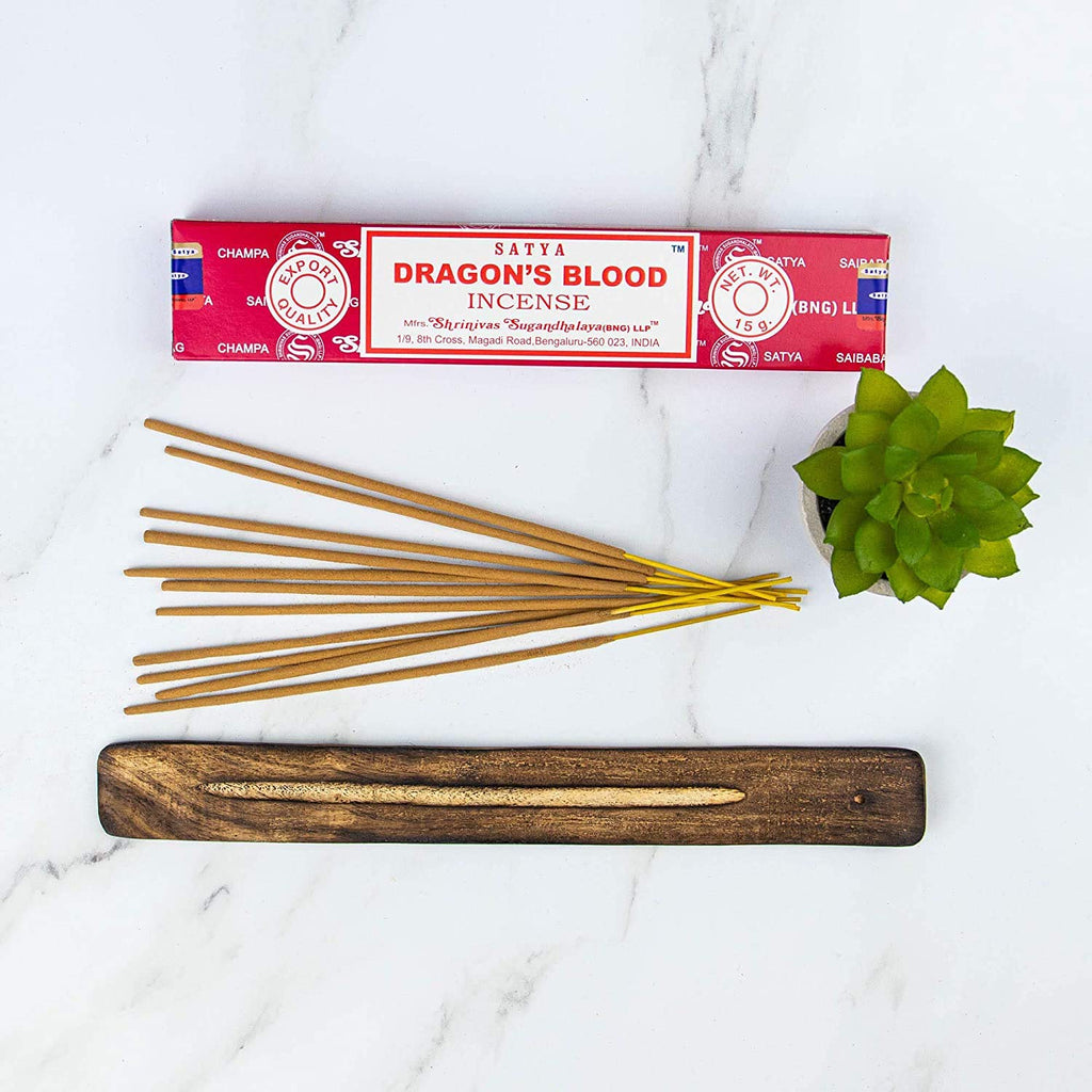 Set of 12 Packets of Dragon's Blood Incense Sticks by Satya