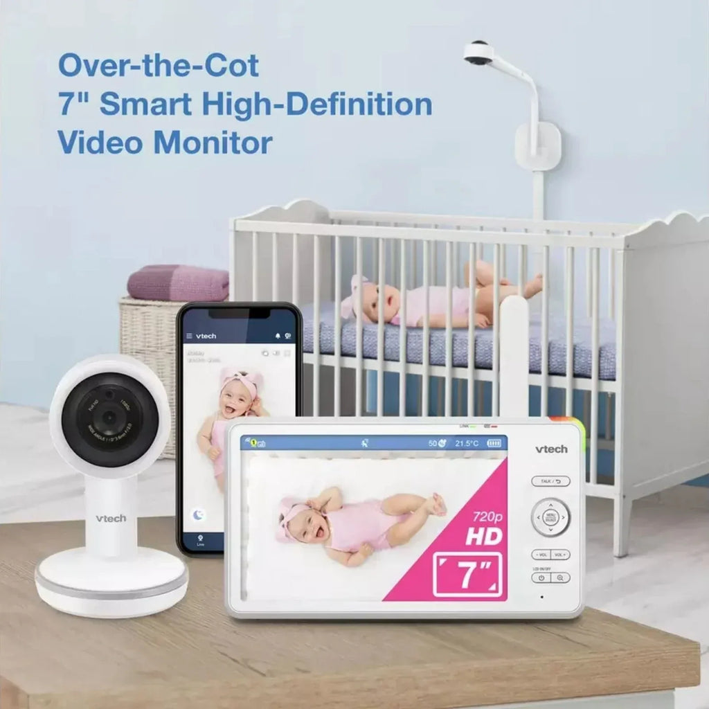 VTech RM7787 HD 7" Over-the-Cot Wi-Fi Baby Monitor - Bobobiy