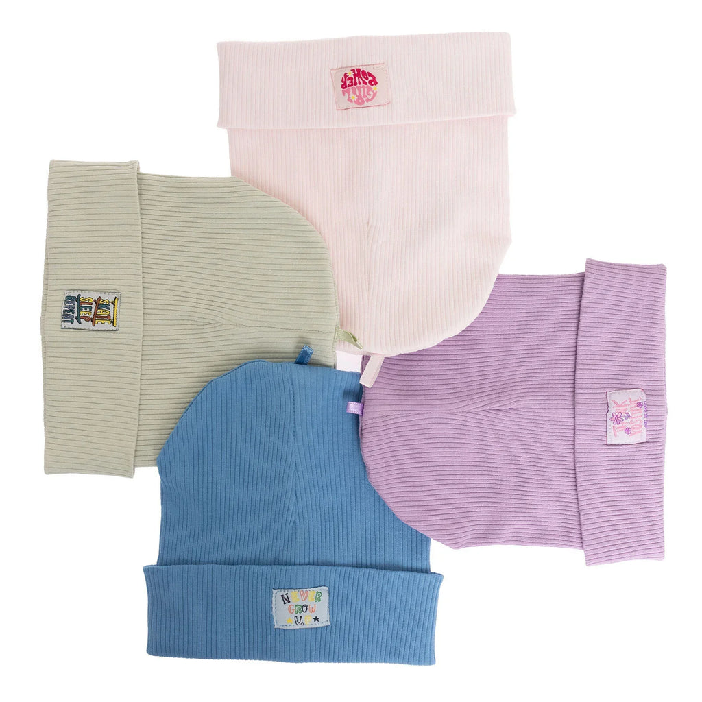 Little Plane Girl Beanie - Light Pink